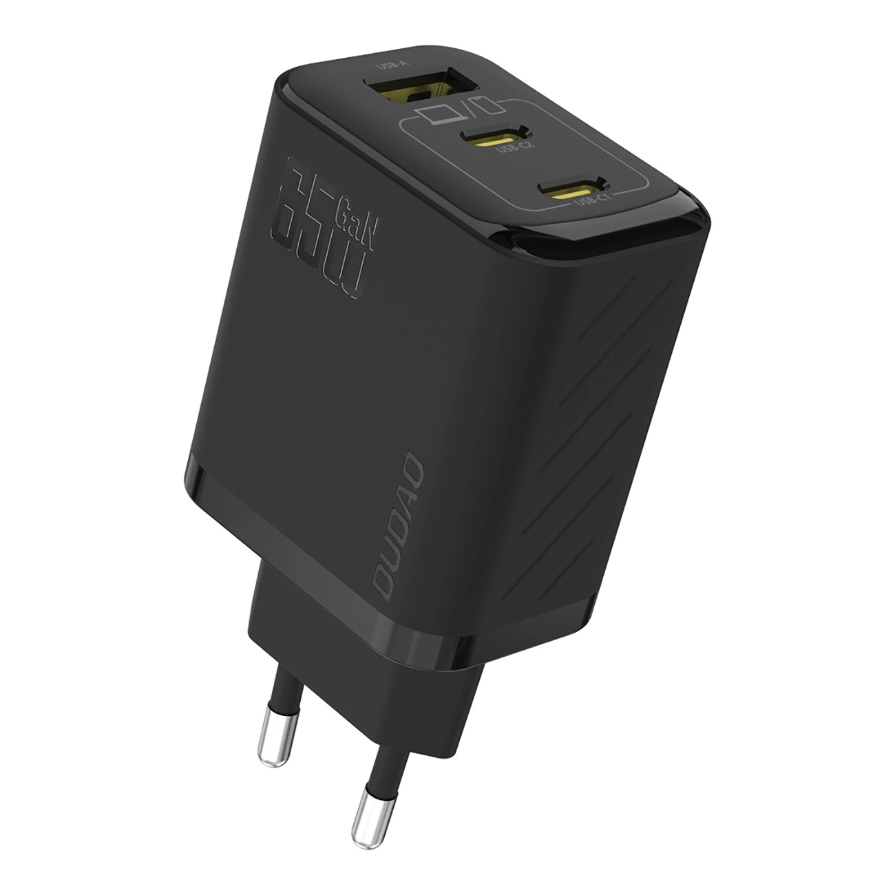 Netzladegerät Dudao A29, 65W, 1 x USB-A - 2 x USB-C, Schwarz