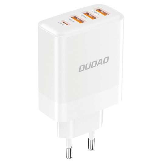 Netwerkoplader Dudao A5HEU, 20W, 3A, 1 x USB-C - 3 x USB-A, Wit 