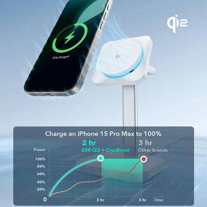 Draadloze Netwerkoplader ESR CryoBoost 3in1, 25W, 1.67A, Zwart