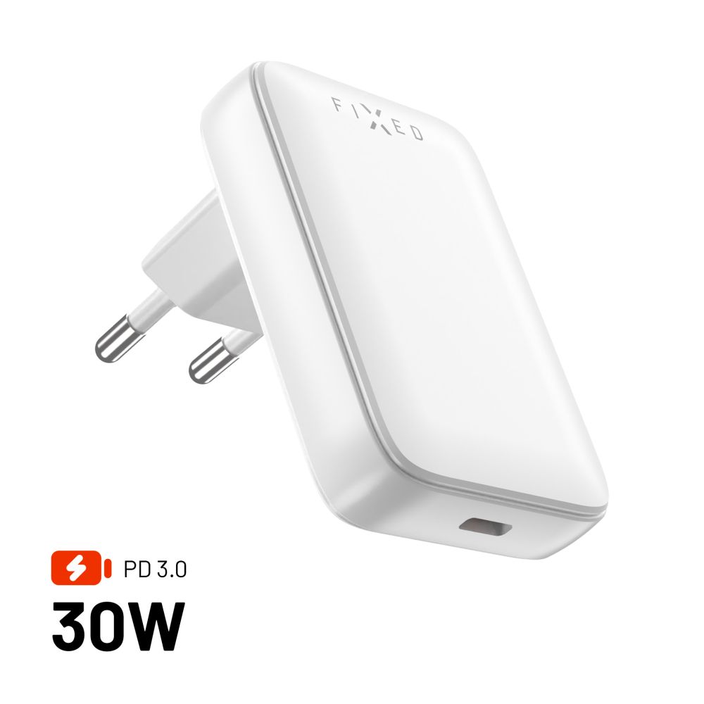 Netwerkoplader Fixed, 30W, 3A, 1 x USB-C, Wit