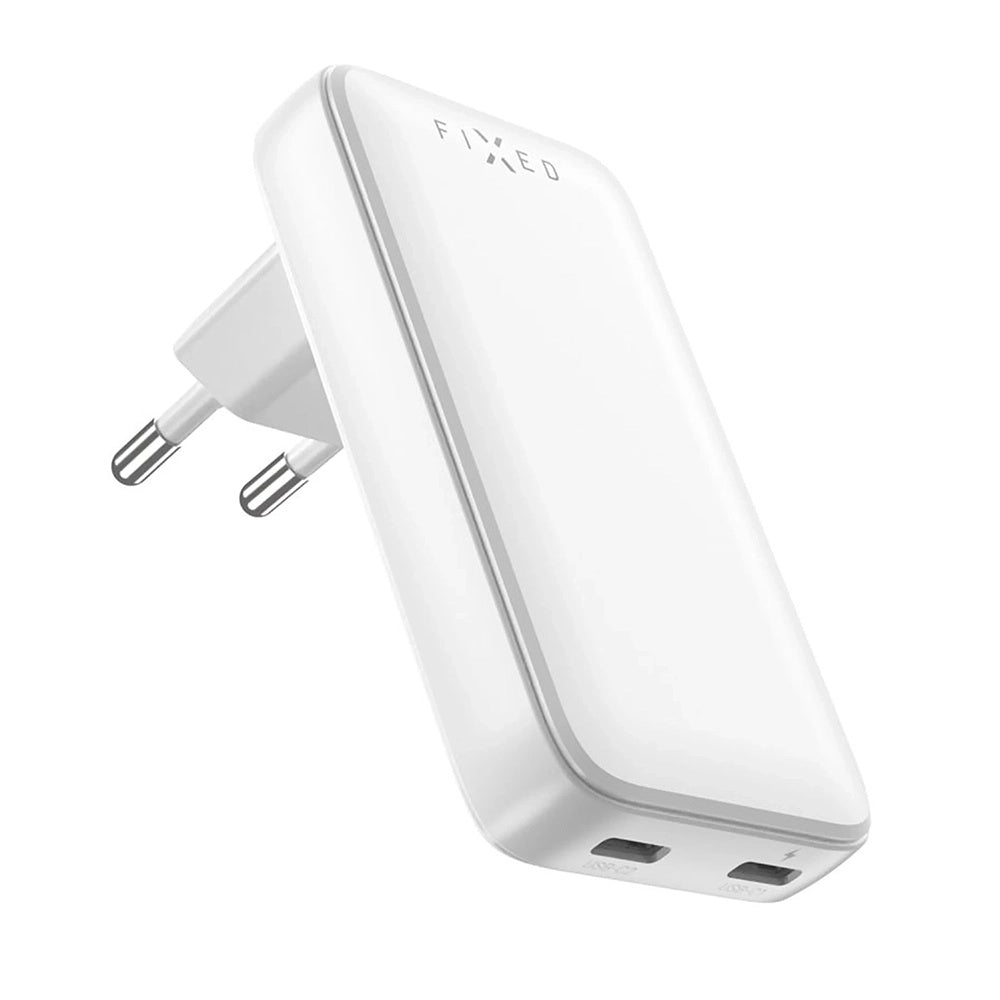Vaste Netwerkoplader Fixed Slim, 45W, 3A, 2 x USB-C, Wit