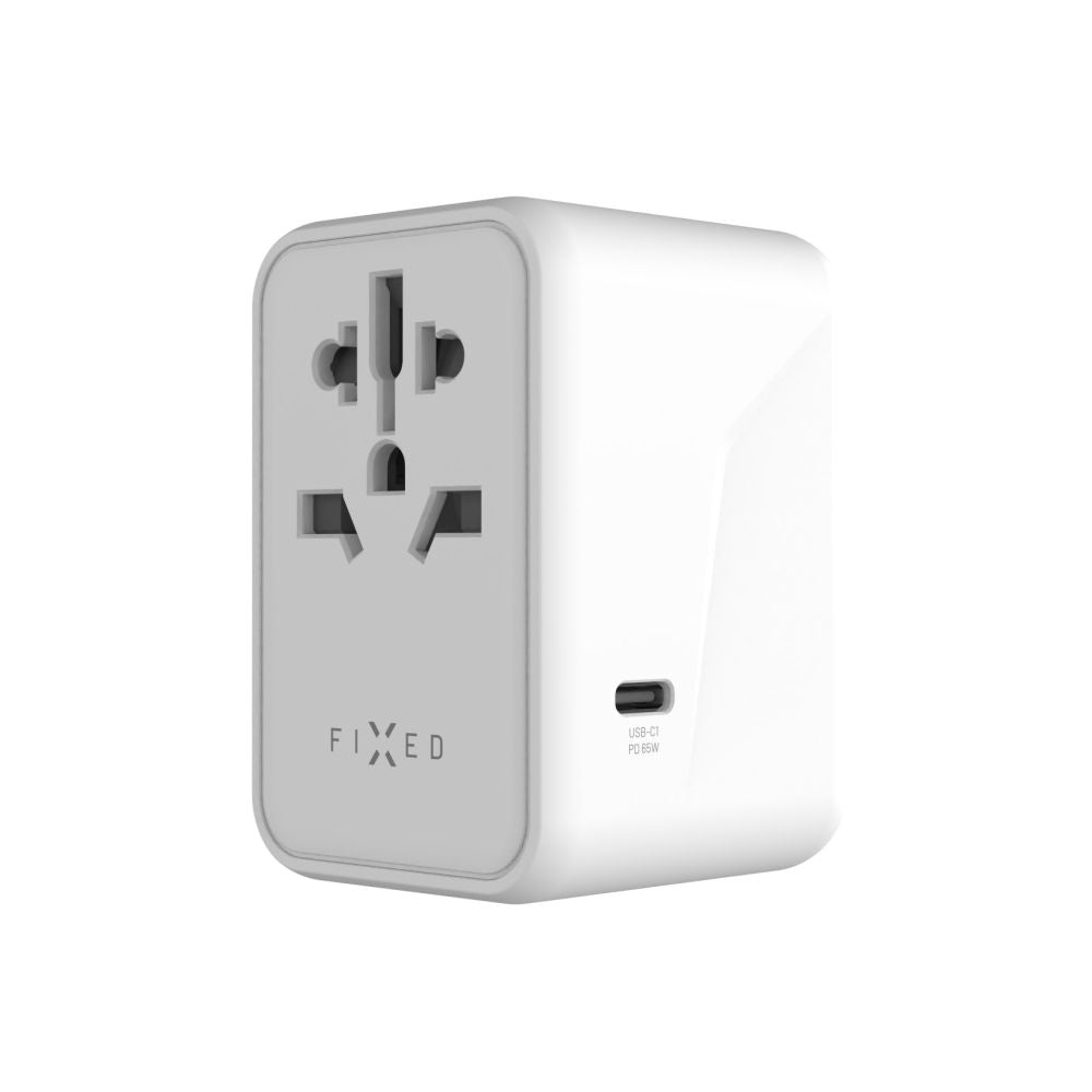 Netwerkoplader Fixed Travel, 65W, 3.25A, 2 x USB-A - 3 x USB-C, Wit
