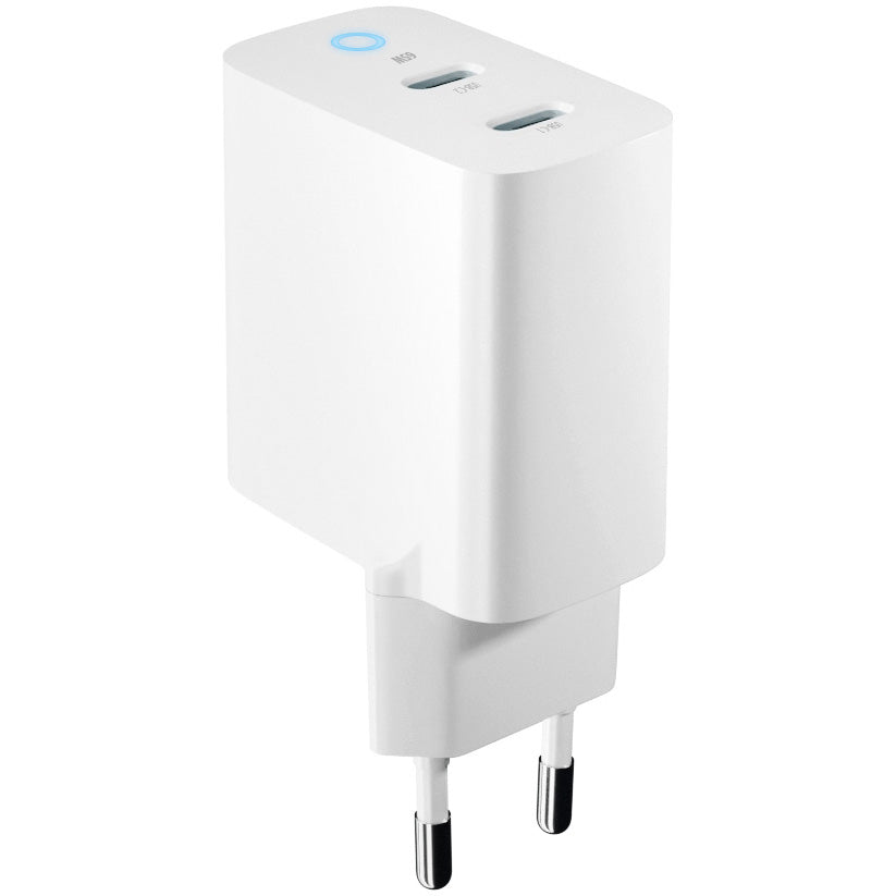 Chargeur réseau Forever TC-06-65CC, 65W, 3,25A, 2 x USB-C, blanc 