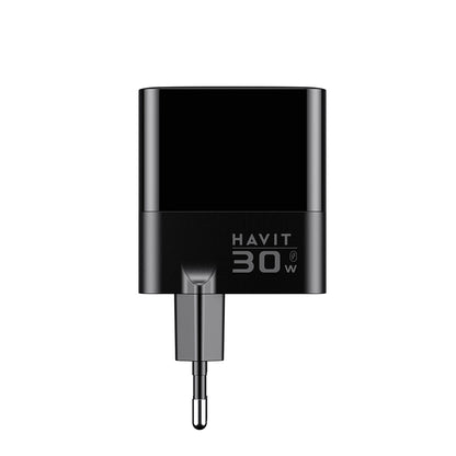 Netwerkoplader HAVIT UCLE001, 30W, 3A, 2 x USB-A - 1 x USB-C, Zwart