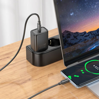 Netwerkoplader HOCO N60, 20W, 3A, 1 x USB-C, Zwart