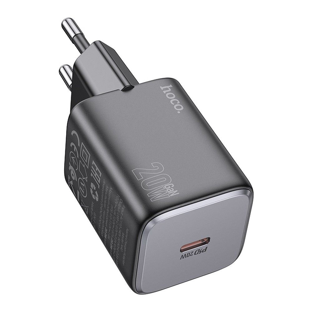 Netwerkoplader HOCO N40, 20W, 3A, 1 x USB-C, Zwart