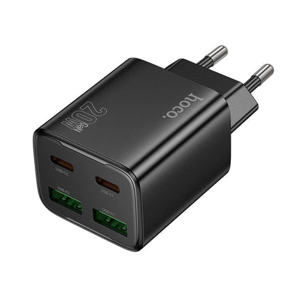 Netwerkoplader HOCO N55, 20W, 3A, 2 x USB-A - 2 x USB-C, Zwart