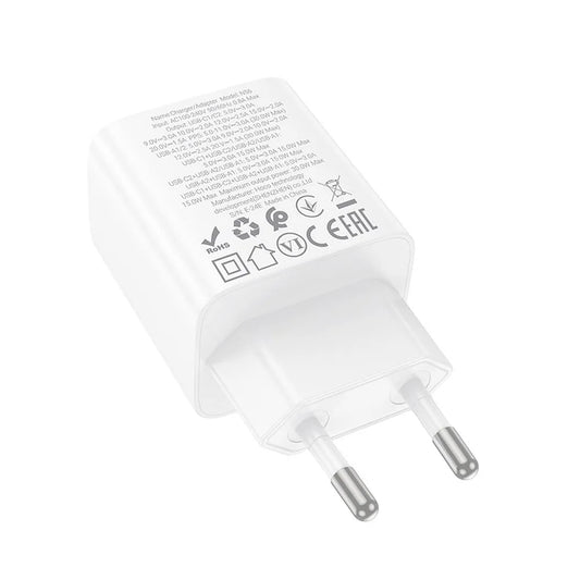Netzladegerät HOCO N56, 30W, 3A, 2 x USB-A - 2 x USB-C, Weiß