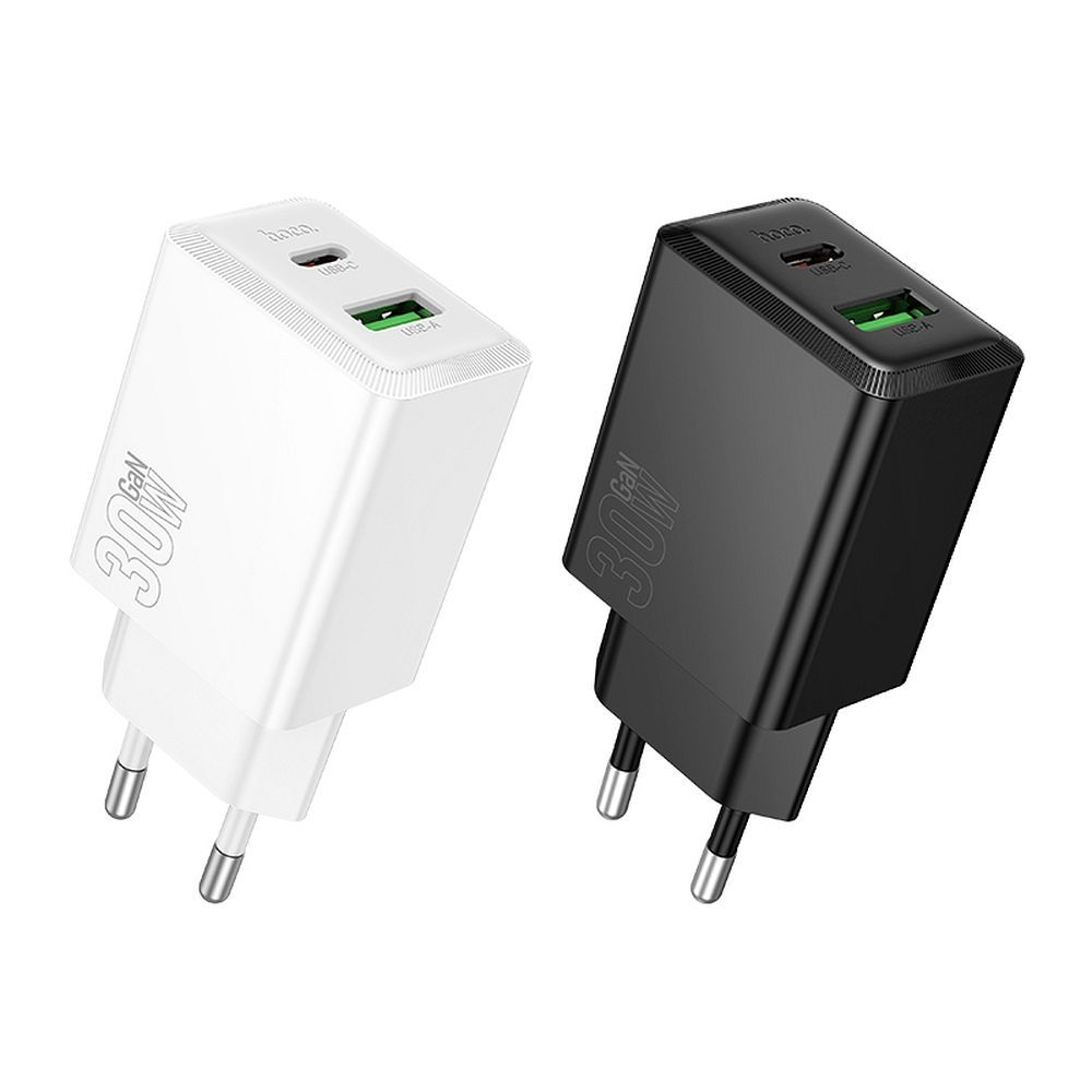 Netwerkoplader HOCO N71, 30W, 3A, 1 x USB-A - 1 x USB-C, Wit