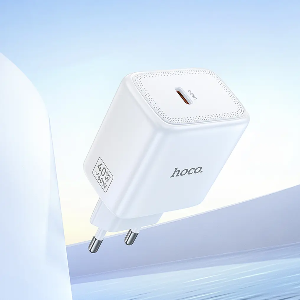HOCO N83 Netlader, 40W, 3A, 1 x USB-C, Wit
