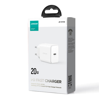 Chargeur réseau Joyroom JR-TCF06, 20W, 3A, 1 x USB-C, blanc 