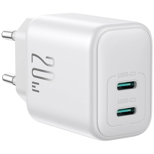 Netwerkoplader Joyroom JR-TCF12, 20W, 3A, 2 x USB-C, Wit