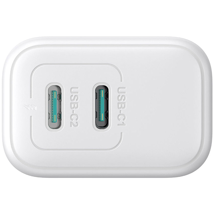 Chargeur Réseau Joyroom JR-TCF12, 20W, 3A, 2 x USB-C, Blanc