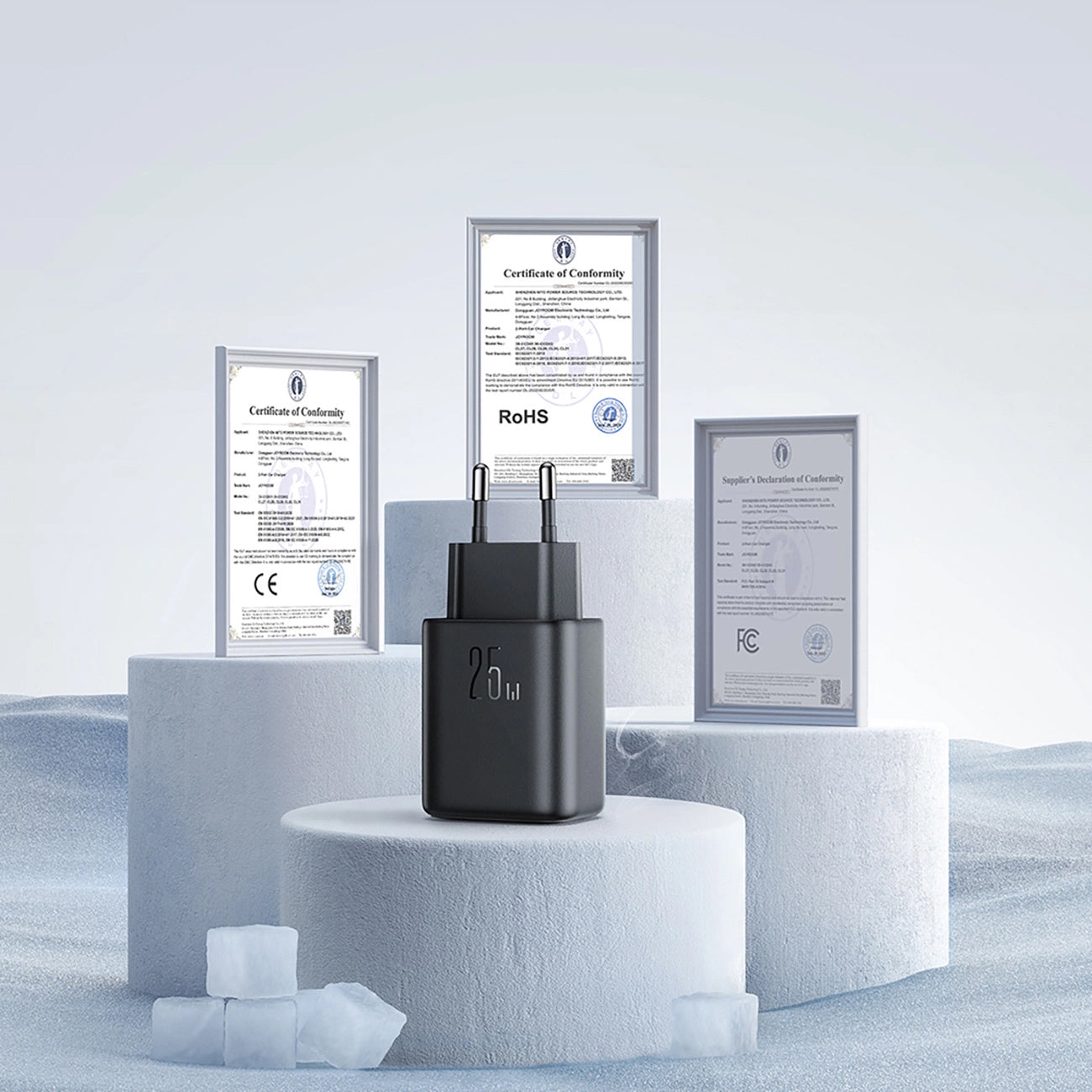 Joyroom JR-TCF23 Network Charger, 25W, 3A, 1 x USB-C, Black