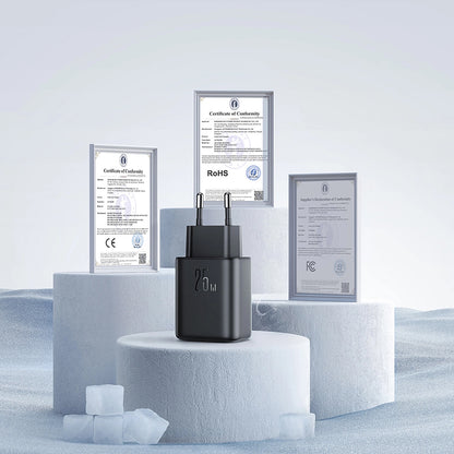 Joyroom JR-TCF23 Network Charger, 25W, 3A, 1 x USB-C, Black