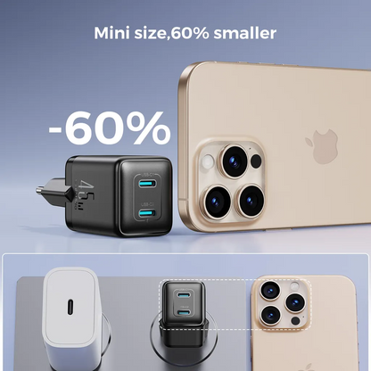 Joyroom JR-TCG17 Netwerkoplader, 45W, 3A, 2 x USB-C, Zwart