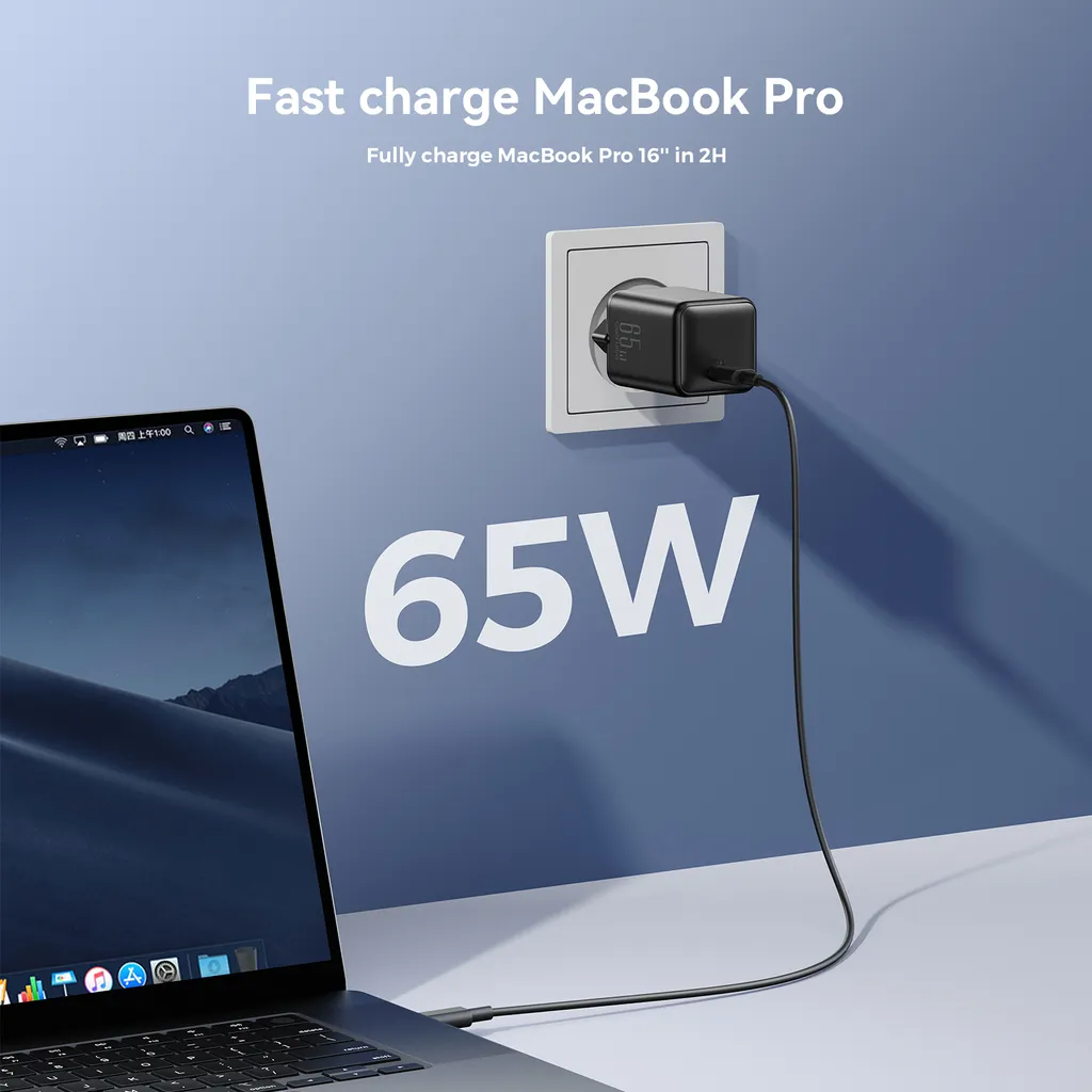 Chargeur Réseau Joyroom JR-TCG18, 65W, 3.25A, 1 x USB-C, Noir