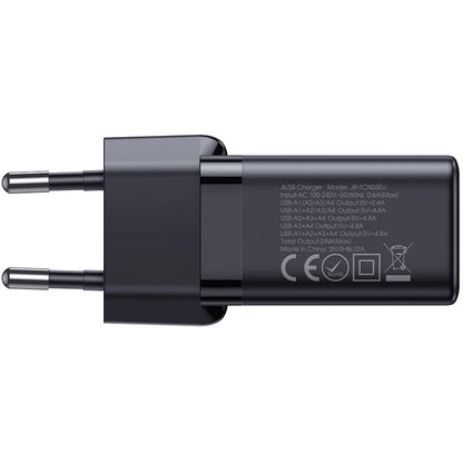 Chargeur réseau Joyroom JR-TCN03, 24W, 2.4A, 4 x USB-A, Noir 