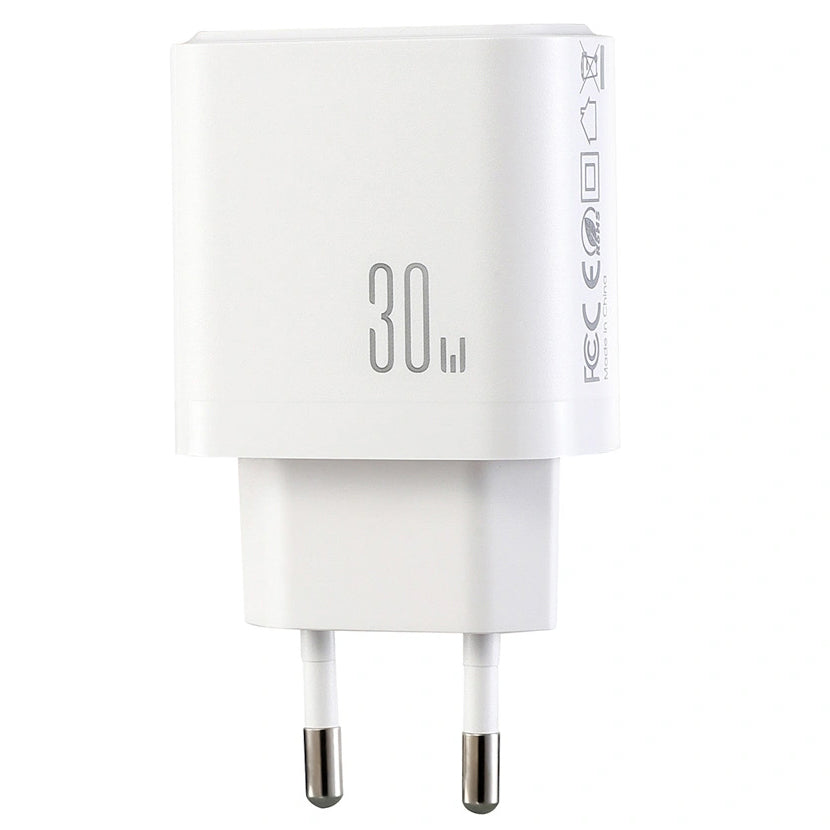 Chargeur secteur Joyroom JR-TG6, 30W, 3A, 1 x Lightning - 1 x USB-A - 1 x USB-C, Blanc