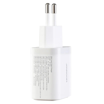 Chargeur secteur Joyroom JR-TG6, 30W, 3A, 1 x Lightning - 1 x USB-A - 1 x USB-C, Blanc