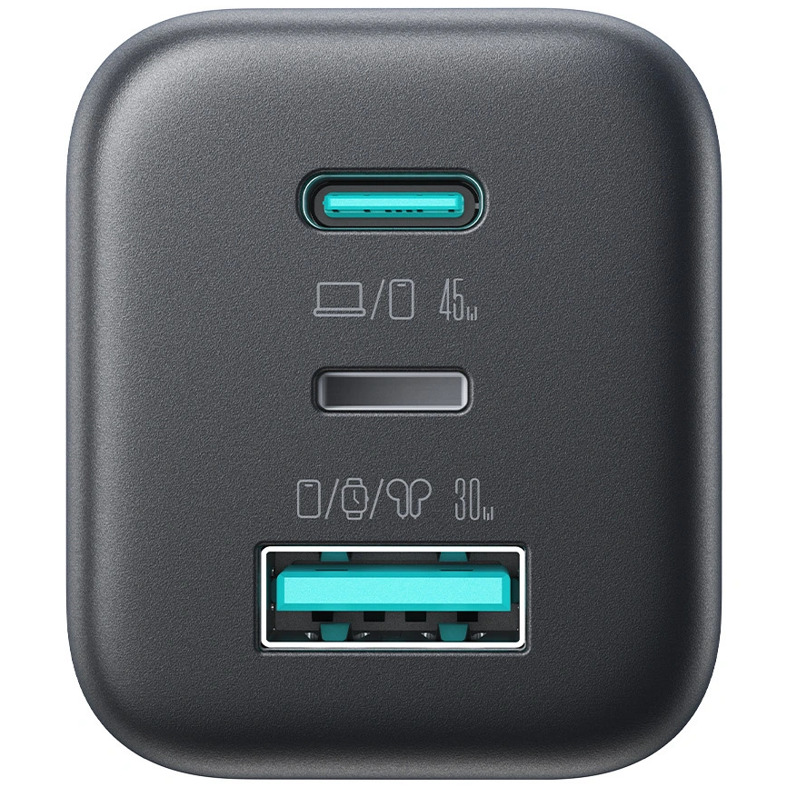 Joyroom Netzladegerät JR-TO1, 45W, 3A, 1 x Lightning - 1 x USB-A - 1 x USB-C, Schwarz