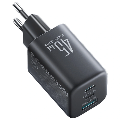 Joyroom Netzladegerät JR-TO1, 45W, 3A, 1 x Lightning - 1 x USB-A - 1 x USB-C, Schwarz