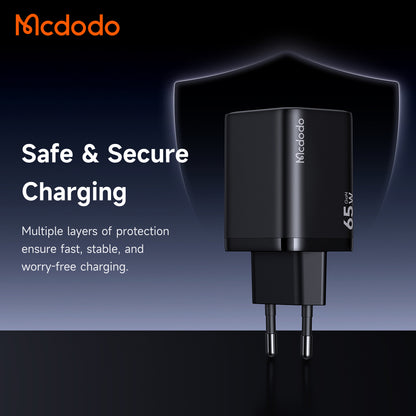 McDodo CH-0850 Ultimate Mini Netvoeding, 65W, 3.25A, 1 x USB-C, Zwart