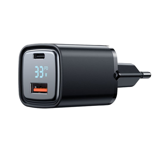 Netzladegerät McDodo CH-1701 Graphite Display, 33W, 3A, 1 x USB-A - 1 x USB-C, Schwarz