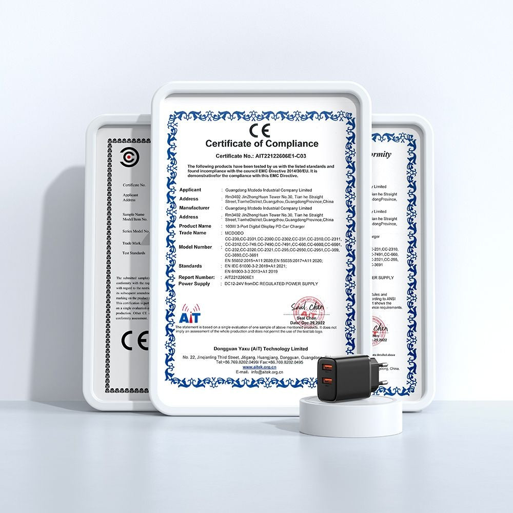 McDodo CH-5070 Beryllium Netwerkoplader, 12W, 2.4A, 2 x USB-A, Zwart