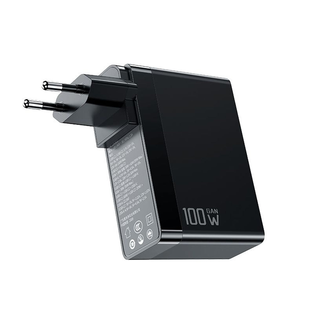 Chargeur Réseau McDodo CH-8101 Pro Nuc AR Power Travel, 100W, 5A, 1 x USB-A - 2 x USB-C, Noir
