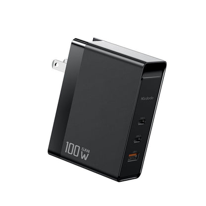 Chargeur Réseau McDodo CH-8101 Pro Nuc AR Power Travel, 100W, 5A, 1 x USB-A - 2 x USB-C, Noir