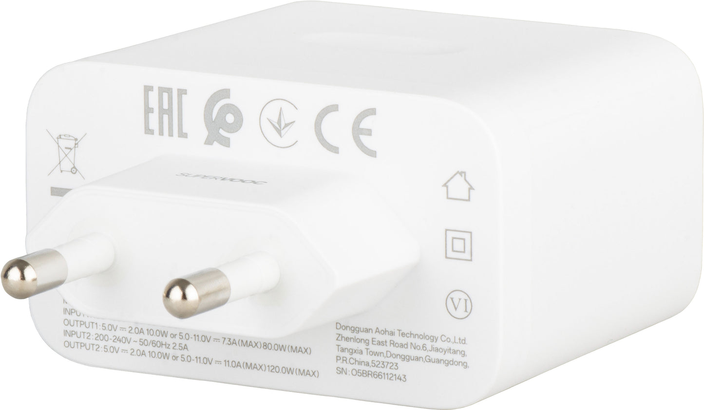 OnePlus Netlader, 120W, 1 x USB-A, Wit