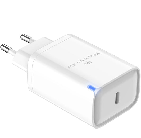 Chargeur réseau Prestico F24, 45W, 3A, 1 x USB-C, blanc 