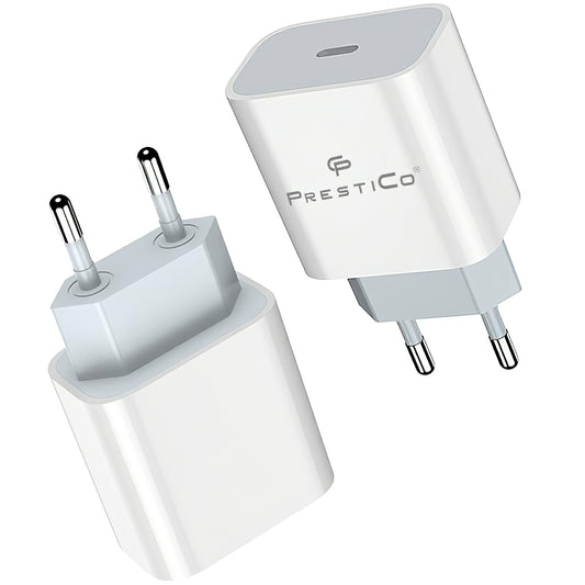 Chargeur réseau Prestico F8A Box, 20W, 3A, 1 x USB-C, blanc