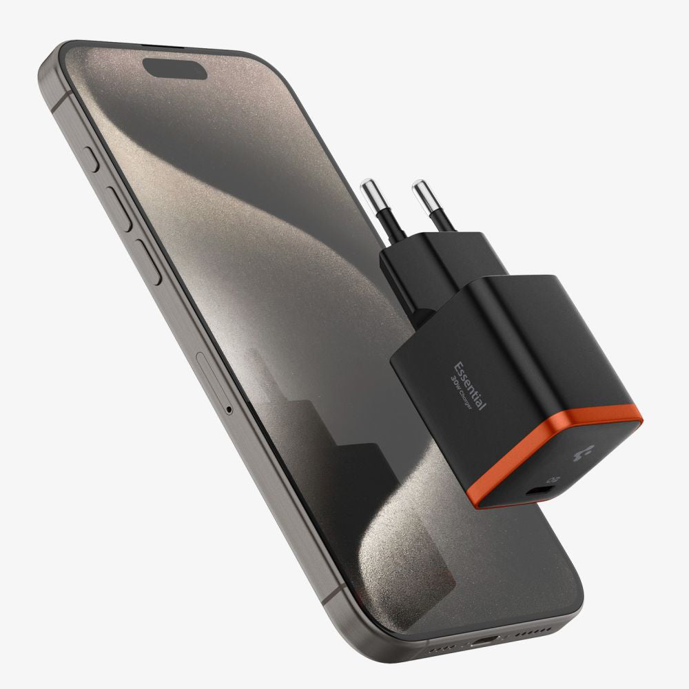 Spigen EE301EU Essential Netlader, 30W, 3A, 1 x USB-C, Zwart ACH08448