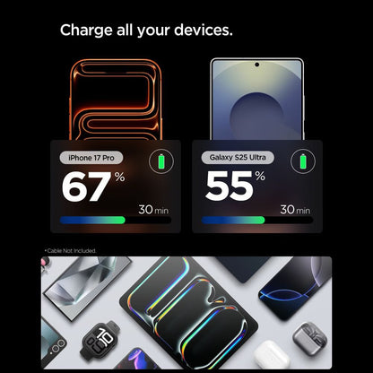 Spigen EE301EU Essential netlader, 30W, 3A, 1 x USB-C, Titan Grijs ACH10448