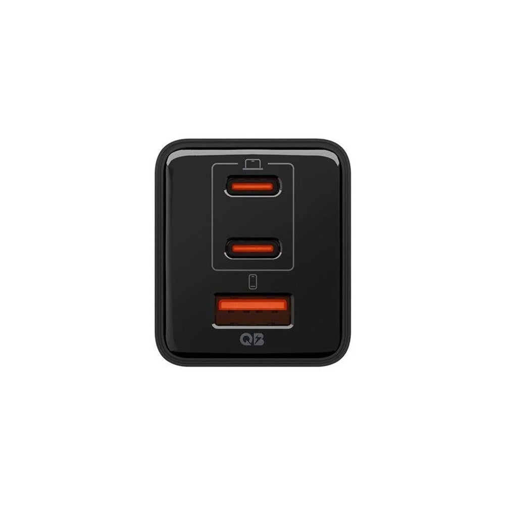 Spigen EE473EU Essential Netzladegerät, 47W, 3A, 1 x USB-A - 2 x USB-C, Schwarz ACH09465