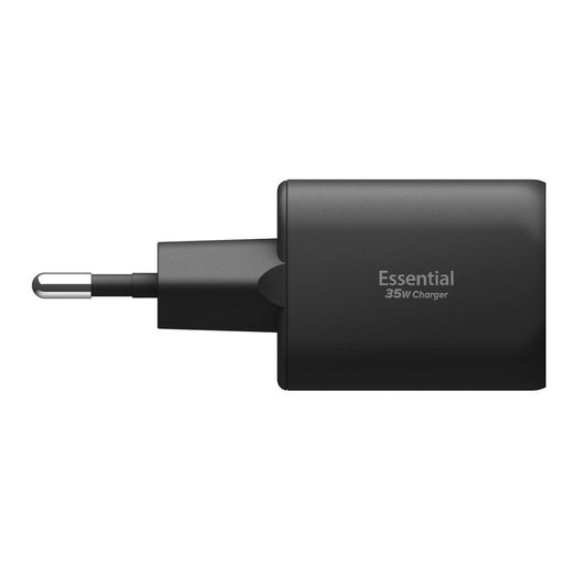 Spigen Essential Netwerkoplader, 35W, 3A, 1 x USB-A - 1 x USB-C, Zwart