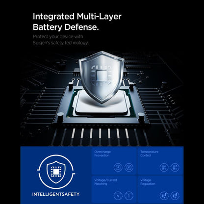 Chargeur Réseau Spigen Essential, 67W, 3.25A, 1 x USB-A - 2 x USB-C, Blanc ACH08710