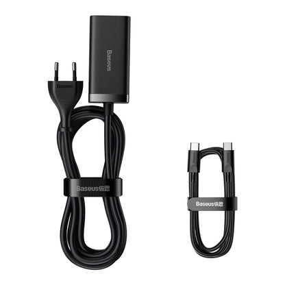 Baseus GaN3 Pro Oplaadstation, 100W, 5A, 2 x USB-A - 2 x USB-C, Zwart CCGP000101