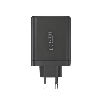 Netzladegerät Tech-Protect NC140W-GAN, 140W, 5A, 1 x USB-A - 3 x USB-C, Schwarz