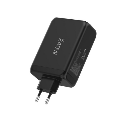 Netzladegerät Tech-Protect NC240W-GAN, 240W, 5A, 1 x USB-A - 3 x USB-C, Schwarz