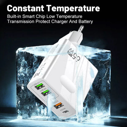 Chargeur Réseau Techsuit CHC1 PentaXPower, 25W, 3A, 3 x USB-A - 2 x USB-C, Noir