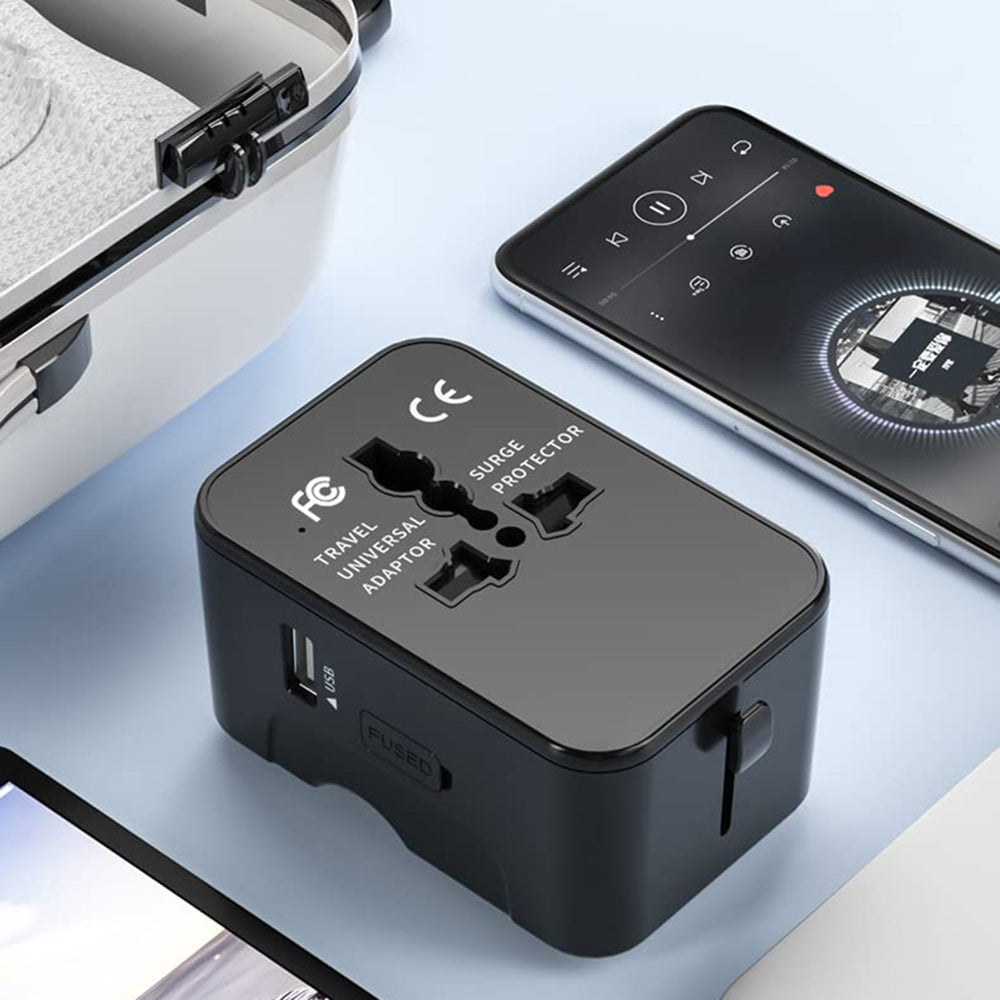 Techsuit HHT202-2C Travel Netwerkoplader, 15W, 3A, 2 x USB-C, Wit