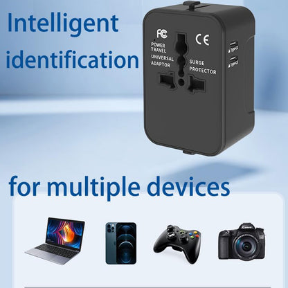 Techsuit HHT202-2C Travel Netwerkoplader, 15W, 3A, 2 x USB-C, Wit