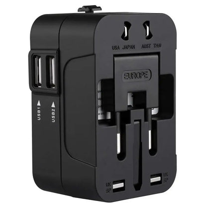 Netzladegerät Techsuit HHT202 Travel, 10W, 2A, 2 x USB-A, Schwarz