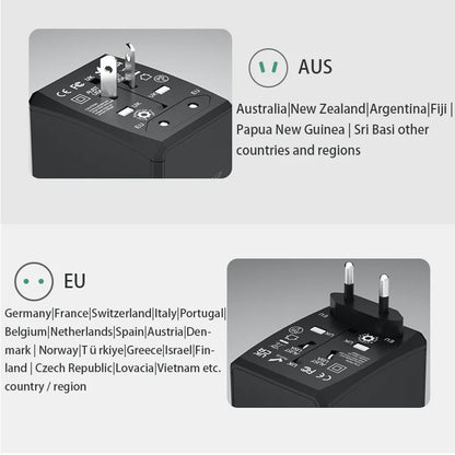 Netzladegerät Techsuit HHT203A Travel, 20W, 3A, 2 x USB-A - 2 x USB-C, Weiß