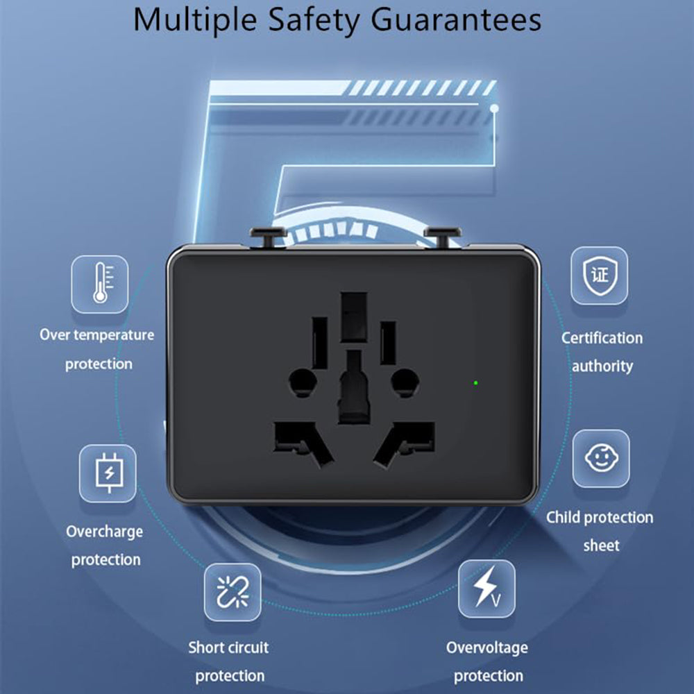 Chargeur Réseau Techsuit HHt204A Travel, 15W, 3A, 2 x USB-A - 2 x USB-C, Blanc