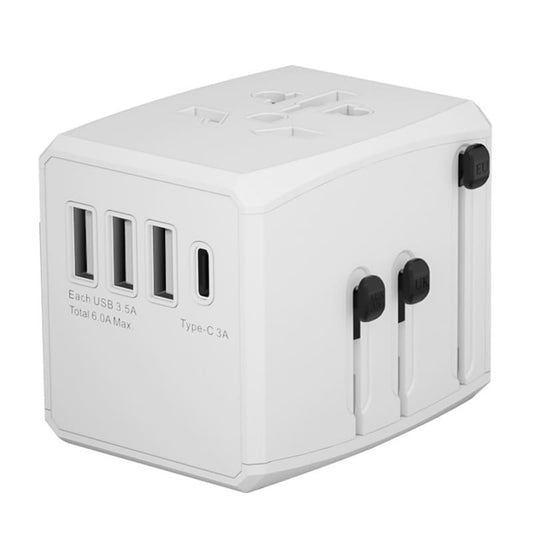 Netzladegerät Techsuit HHT904-B3 Travel, 30W, 3A, 3 x USB-A - 1 x USB-C, Weiß