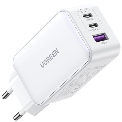 Netwerkoplader UGREEN CD244, 65W, 3A, 1 x USB-A - 2 x USB-C, Wit